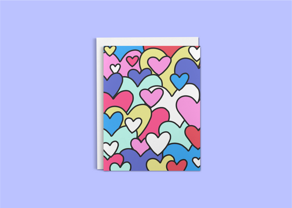 Lots of Love • Pop Art Heart Greeting Card