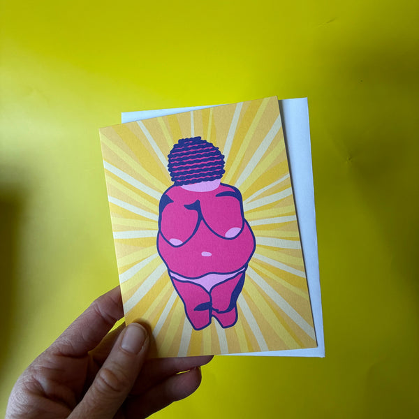 Shining Goddess Card, Feminist Illustration Card