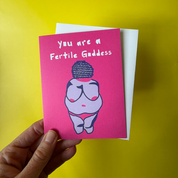 Goddess Pregnancy Card, Expecting Mom Fertile Goddess