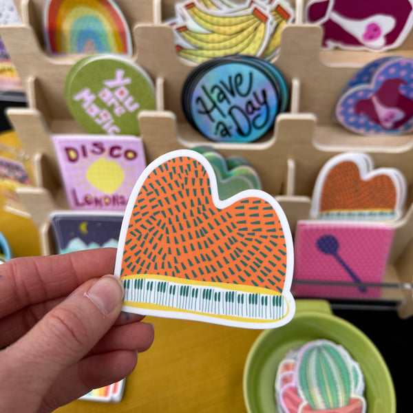 Perky Piano • Die-Cut Sticker