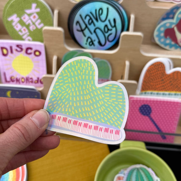 Perky Piano • Die-Cut Sticker