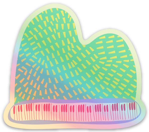 Perky Piano • Die-Cut Sticker