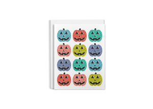 Boxed Set of 6 - Rainbow Pumpkin Patch Greeting Cards