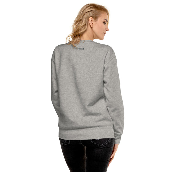 Pittie Pop Art Luxe Crew Neck Sweatshirt (White/Grey)