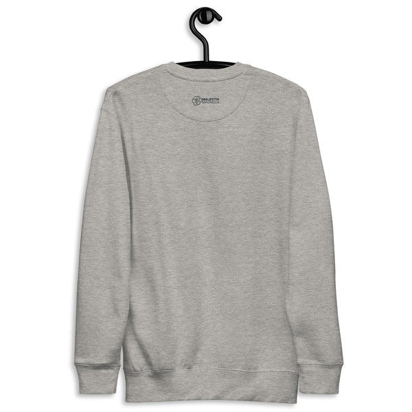 Pittie Pop Art Luxe Crew Neck Sweatshirt (White/Grey)