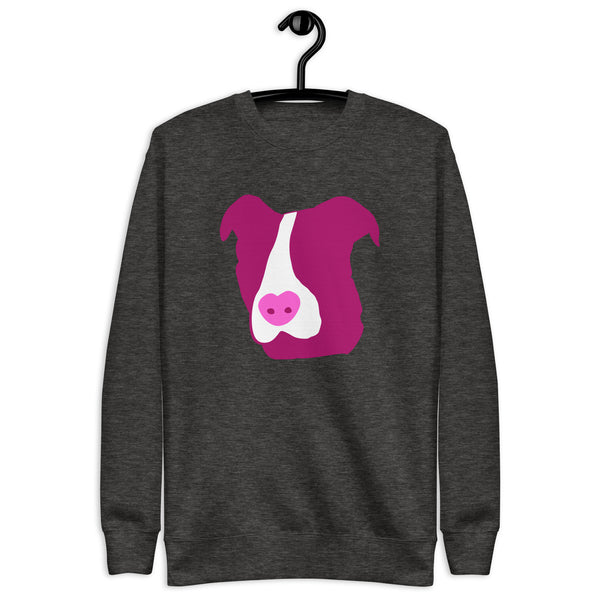 Pink Pittie Pup • Luxe Crew Neck Sweatshirt