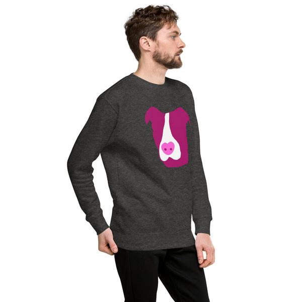 Pink Pittie Pup • Luxe Crew Neck Sweatshirt