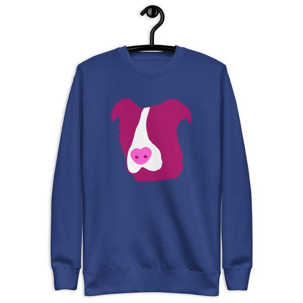 Pink Pittie Pup • Luxe Crew Neck Sweatshirt