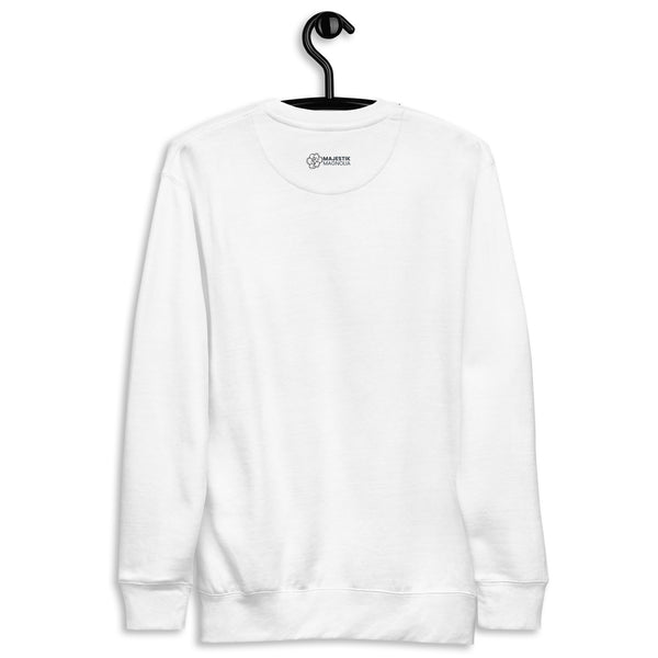 Pittie Pop Art Luxe Crew Neck Sweatshirt (White/Grey)