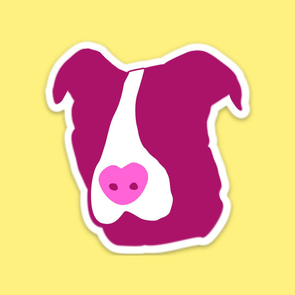 Pink Pittie Pup • Die-Cut Sticker